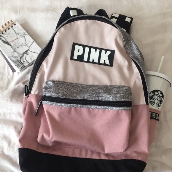 pink college backpack